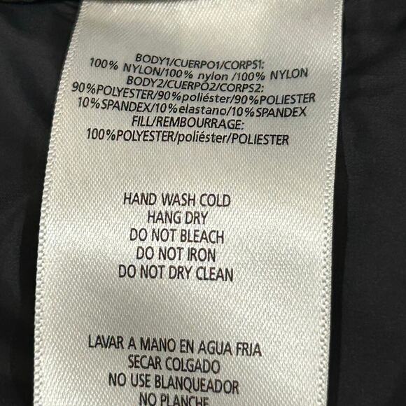Calvin Klein Vest Womens L Blue Metallic Funnel Neck Puffer Repellent Full Zip - Picture 10 of 11